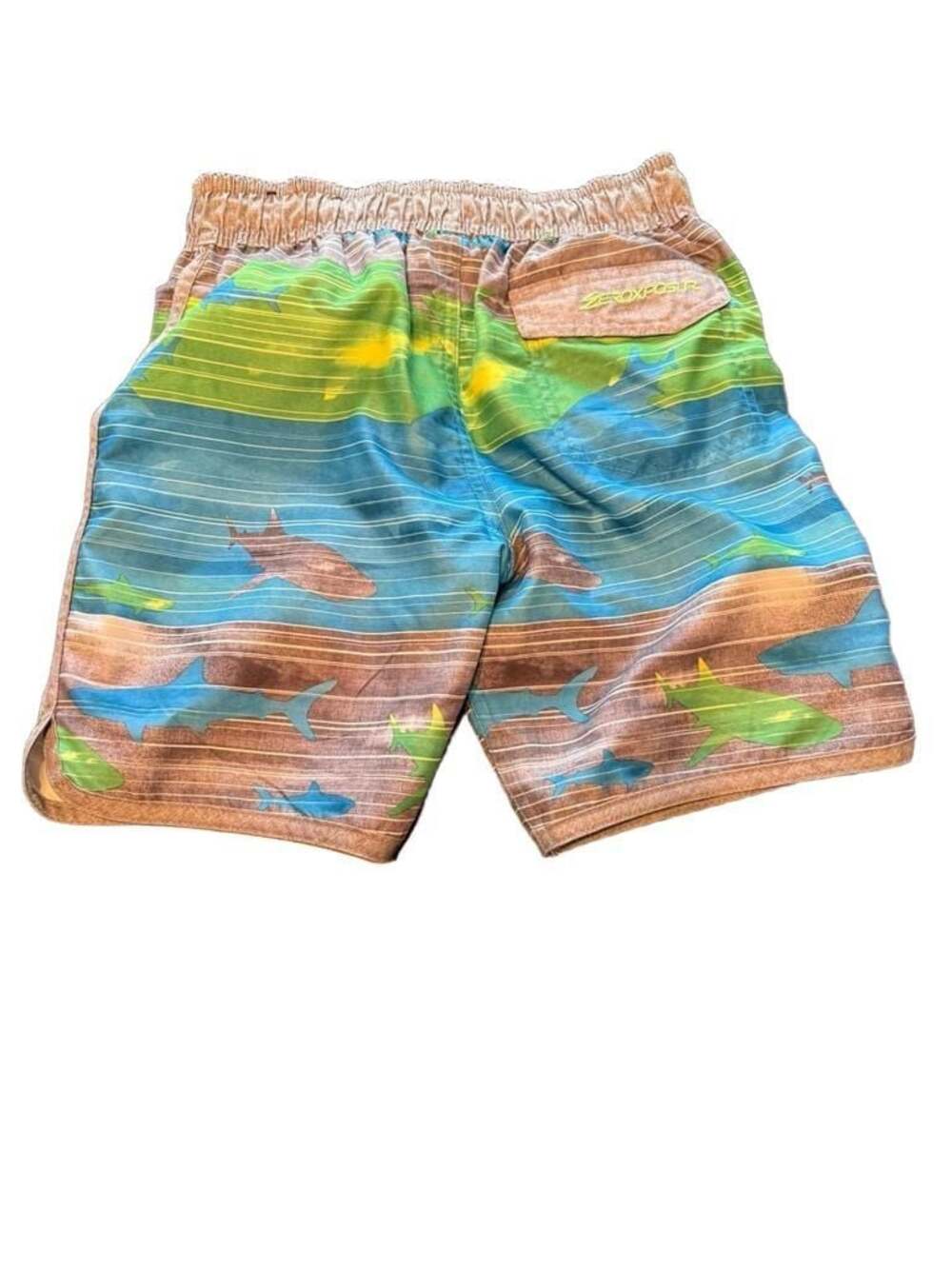 ZeroXposur Boys Shark Print Swim Trunks, Size M (5/6)